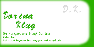 dorina klug business card